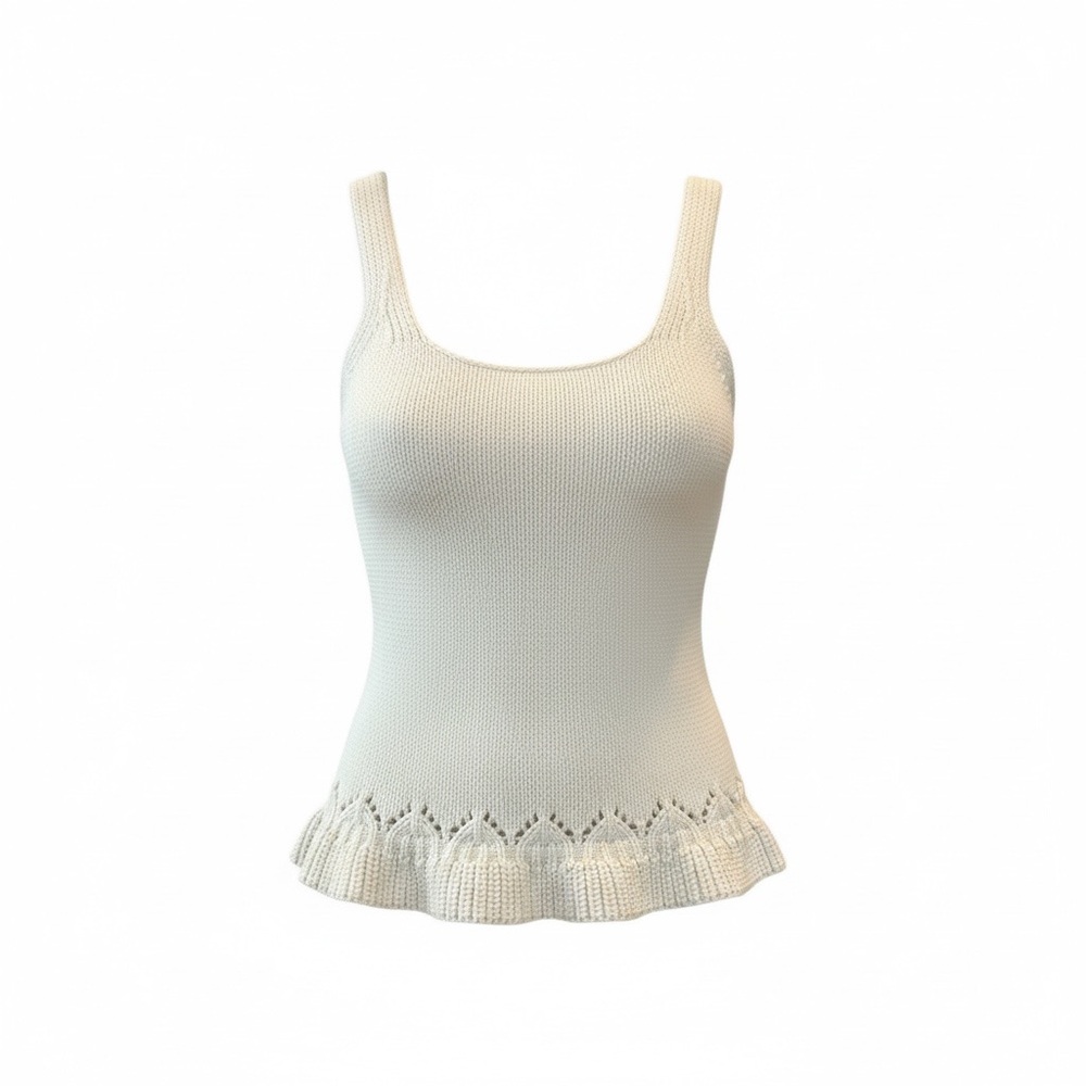 Sam Edelman Women’s Cream Knit Crop Tank Top.  Size XS
